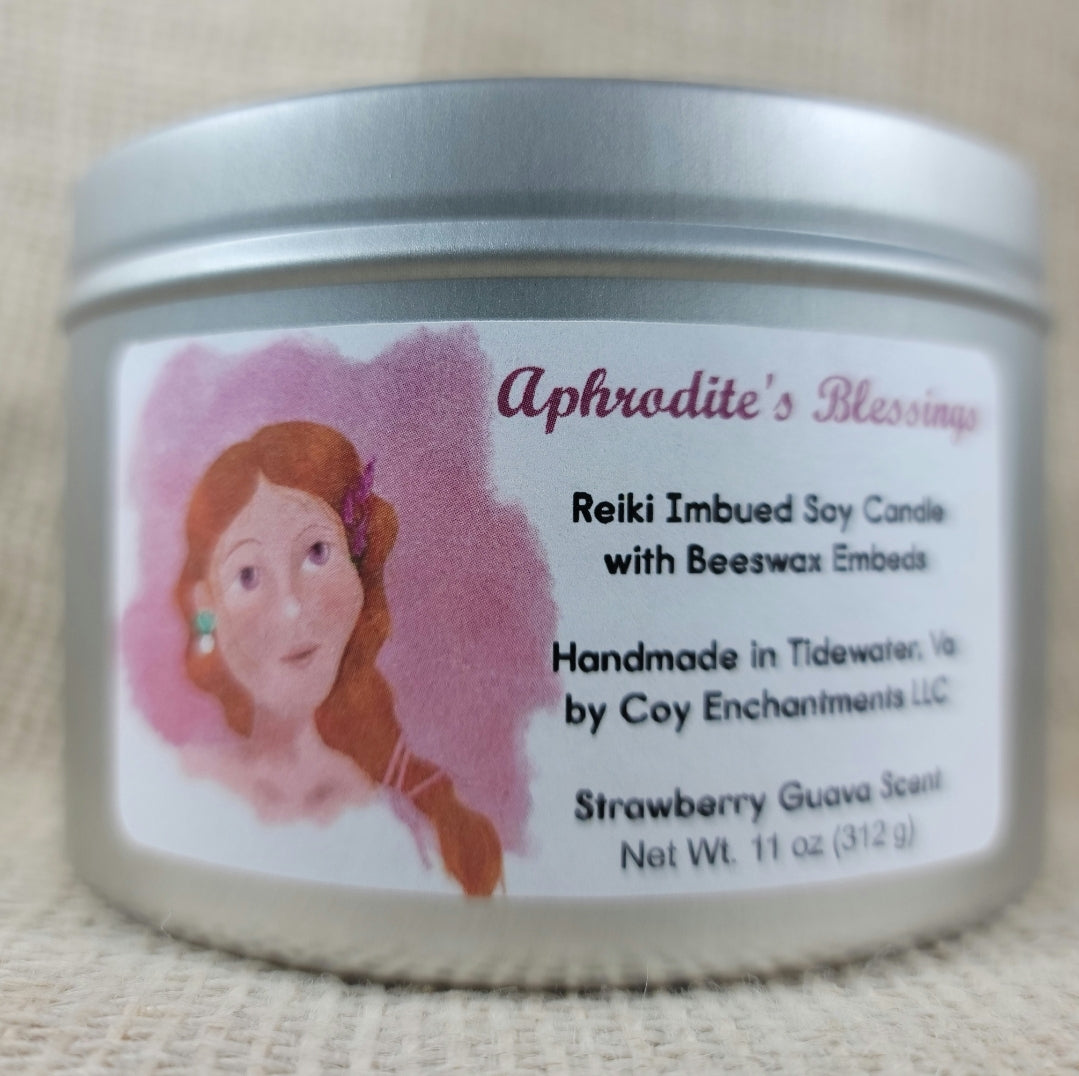 Aphrodite's Blessings Soy Candle - Strawberry Guava Scented